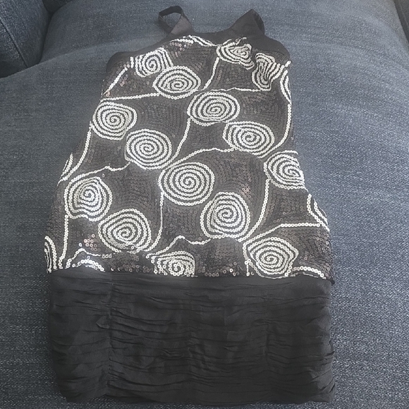 Cache Black and Silver Mini Dress - Picture 1 of 2
